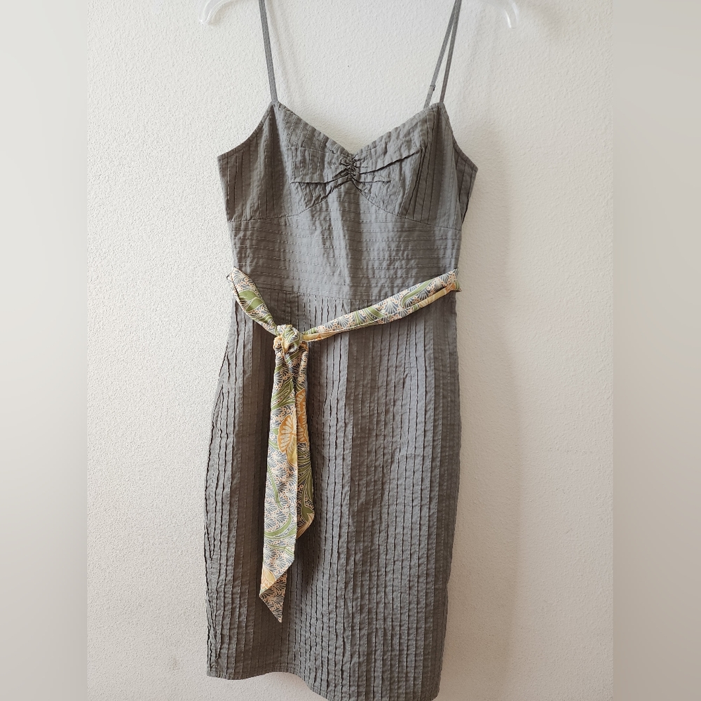 Vintage EUC Betsey Johnson New York Womens sz 6 greyish green dress